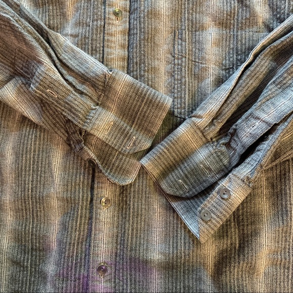 Burma Bibas Long Sleeve Shirt Ombré Stripe Winter Weight - Picture 5 of 6